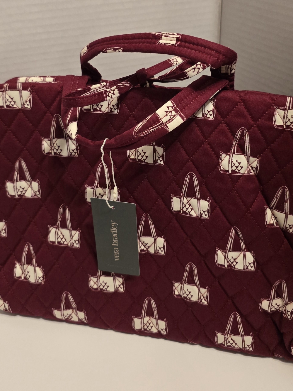 Vera Bradley Quilted Tie Travel Organizer Duffel Mosaic